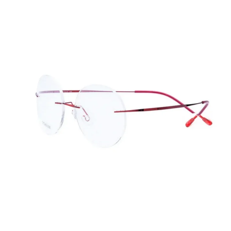 Очки женские круглые по рецепту без оправы из титанового сплава