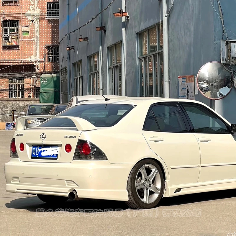 Фото Для Lexus IS200 IS300 1998-2005 гг. Спойлер Altezza Modif Mach Gloss Black Настоящий белый серебристый задний спойлер Крышка багажника TRD Style №4