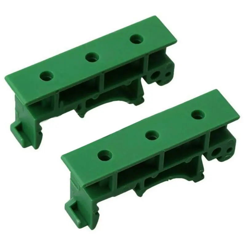 Фото Кронштейны для монтажа печатных плат CQMF-20Pcs DRG-01, зеленые, для монтажных направляющих DIN 35, запасные части для адаптеров №4
