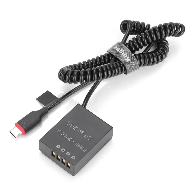NP-W126 W126S USB-C Тип C Фиктивный аккумулятор Адаптер питания постоянного тока для Fujifilm