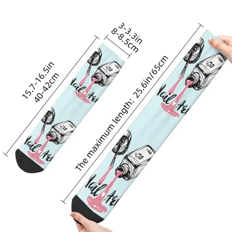 Современные носки для мужчин и женщин с лаком ногтей унисекс крутые 3D принтом