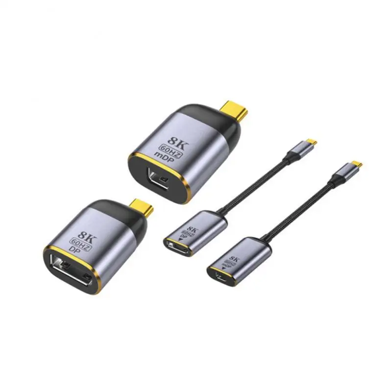 

Bidirectional Screen Projection Converter Aluminum 8k@60hz Minidp Female Adapter High-quality Durable Type C To Dp Adapter