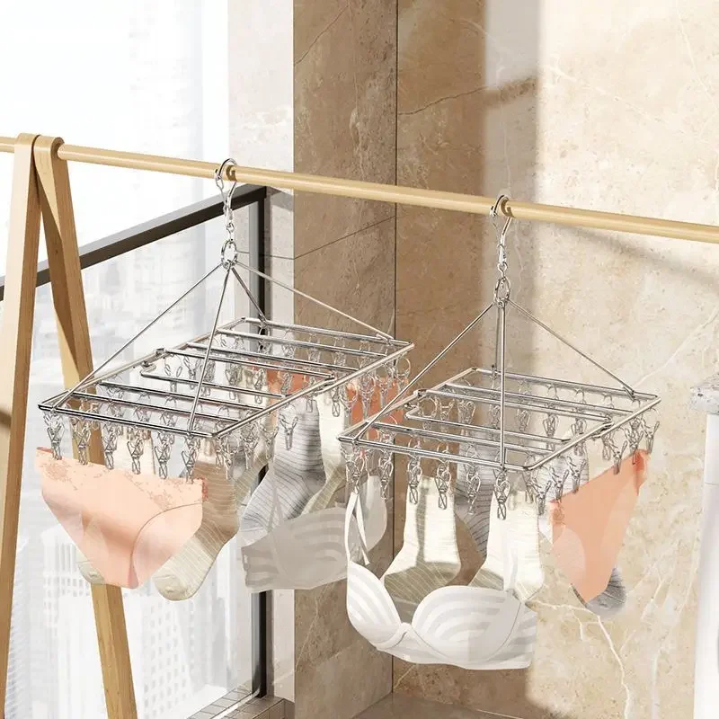 Складная вешалка для белья из нержавеющей стали 4 мм