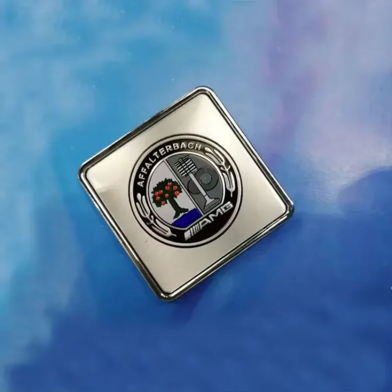 GLC GLA W204 W205 1 шт. алюминиевая наклейка на кузов автомобиля значок яблока квадратная