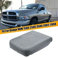 waterproof abrasion resistant armrest center console lid leather synthetic cover for dodge ram 02 08 gray car accessories