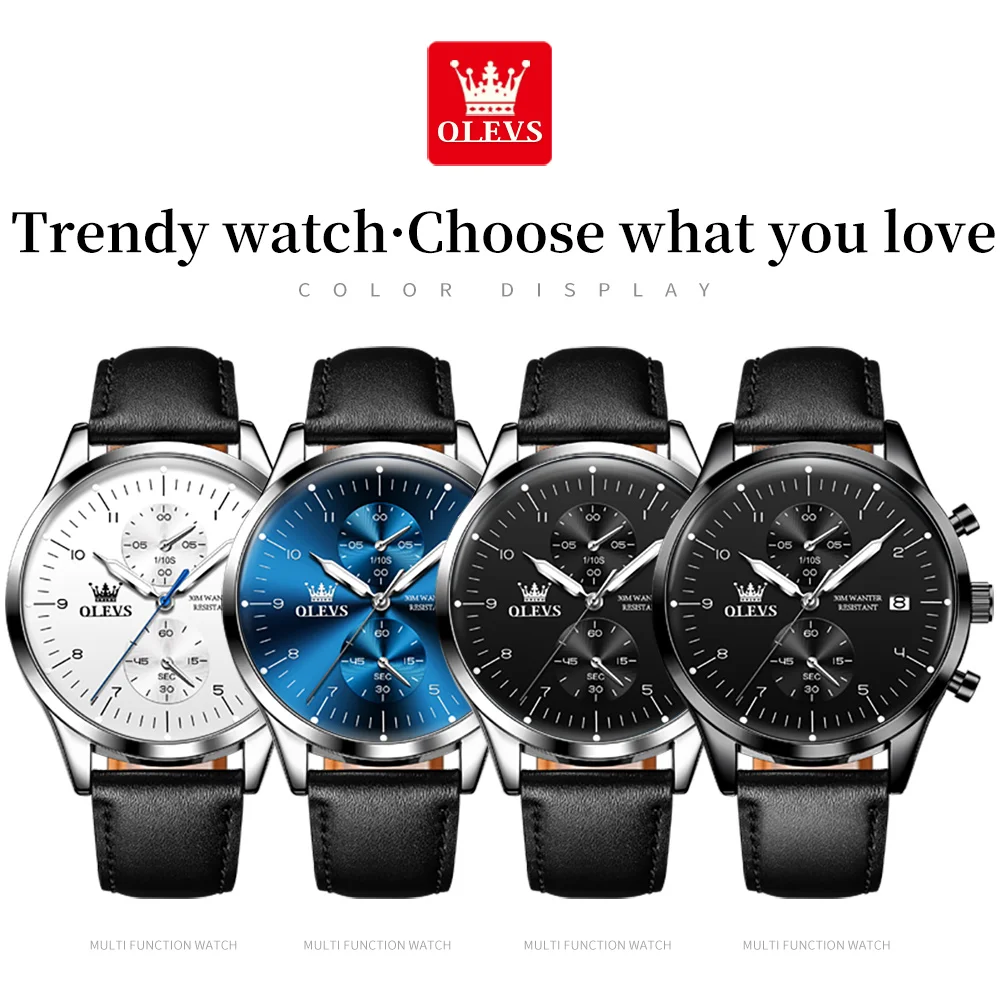 OLEVS лучший бренд класса люкс мужские часы простые модные кварцевые для мужчин