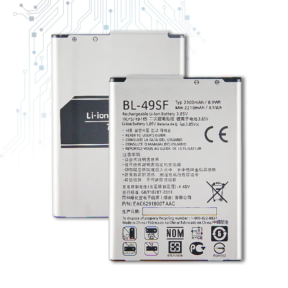

BL-49SF Replacement Battery For LG H735T H525N G4mini G4 Beat G4S h736 BL 49SF BL49SF 2300mAh with Track Code