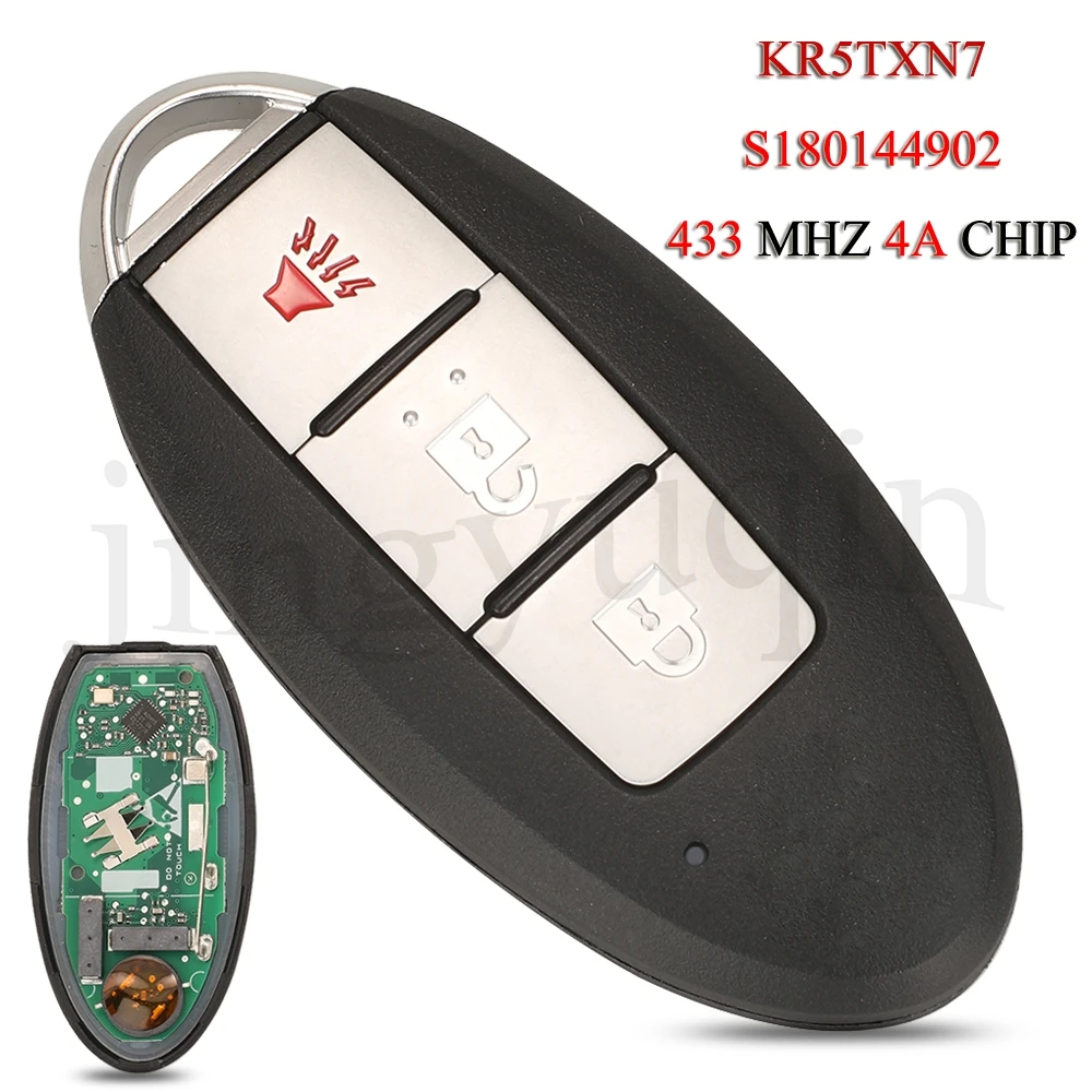 Пульт дистанционного управления jingyuqin 5 шт./лот S180144902 KR5TXN7 для Nissan Murano Pathfinder FSK 433