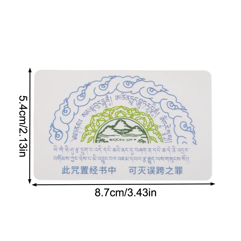 Китайская пластиковая карта фэн-шуй из ПВХ колесо мантры амулеты Будды карты