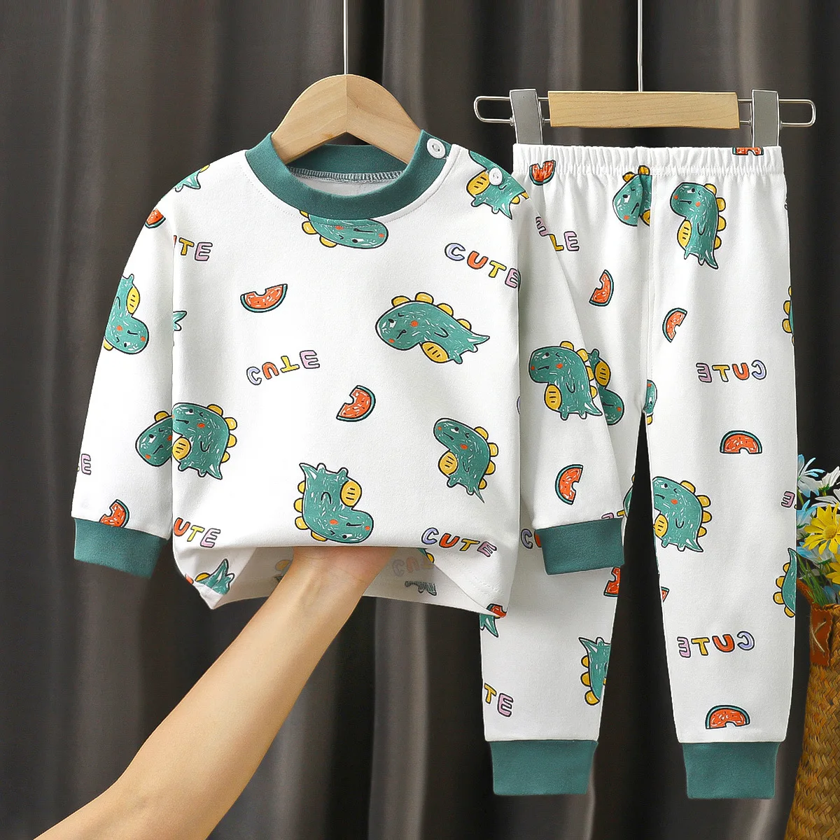 

Autumn Winter Kids Cotton Pajamas Infant Clothes Sets Toddler Baby Girls Boy Sleepwear Suit For Girl Clothing Cartoon outfits