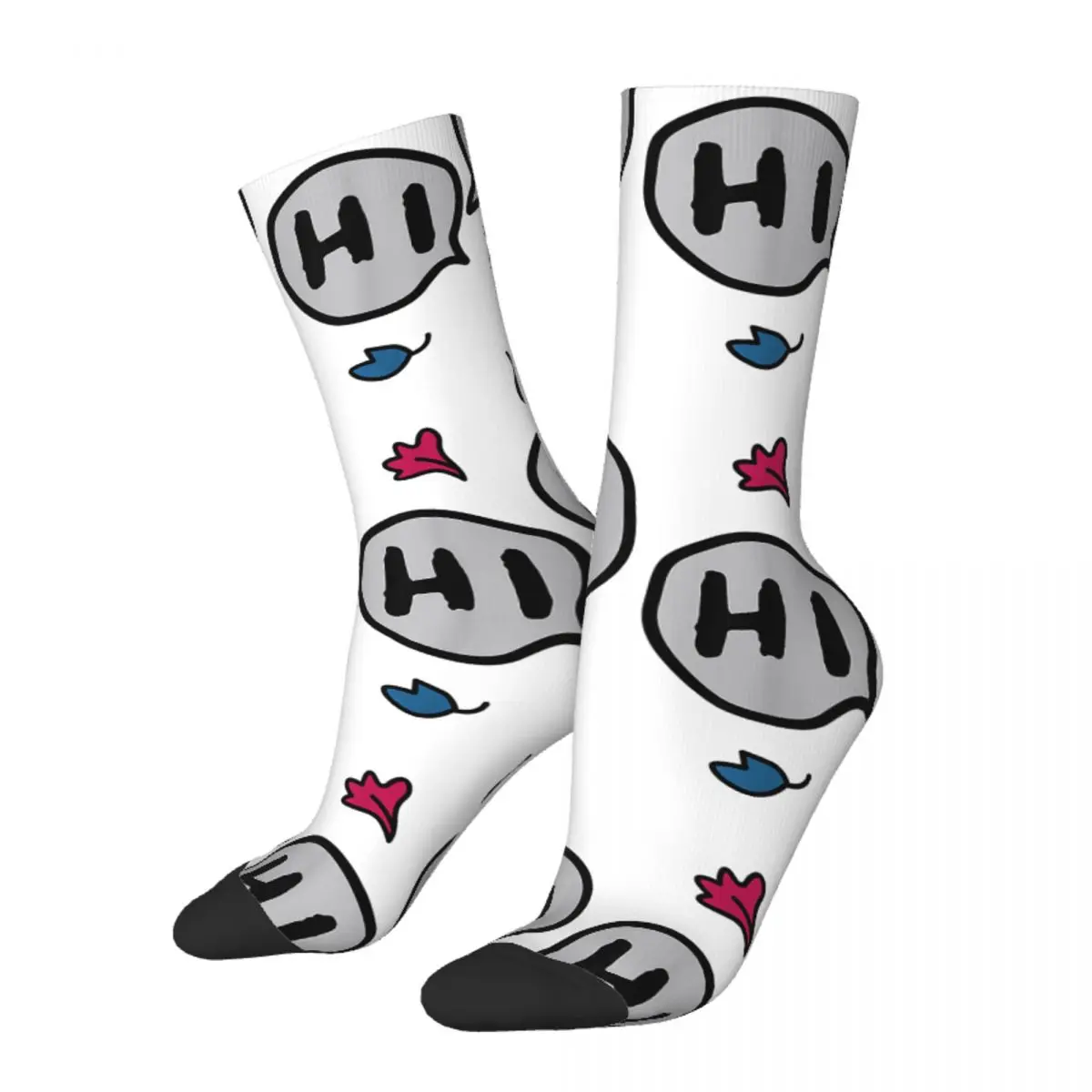 

Hip Hop Retro Hi Funny Lover LGBT Crazy Men's Socks Heartstopper Street Style Pattern Printed Novelty Happy Crew Sock Boys Gift