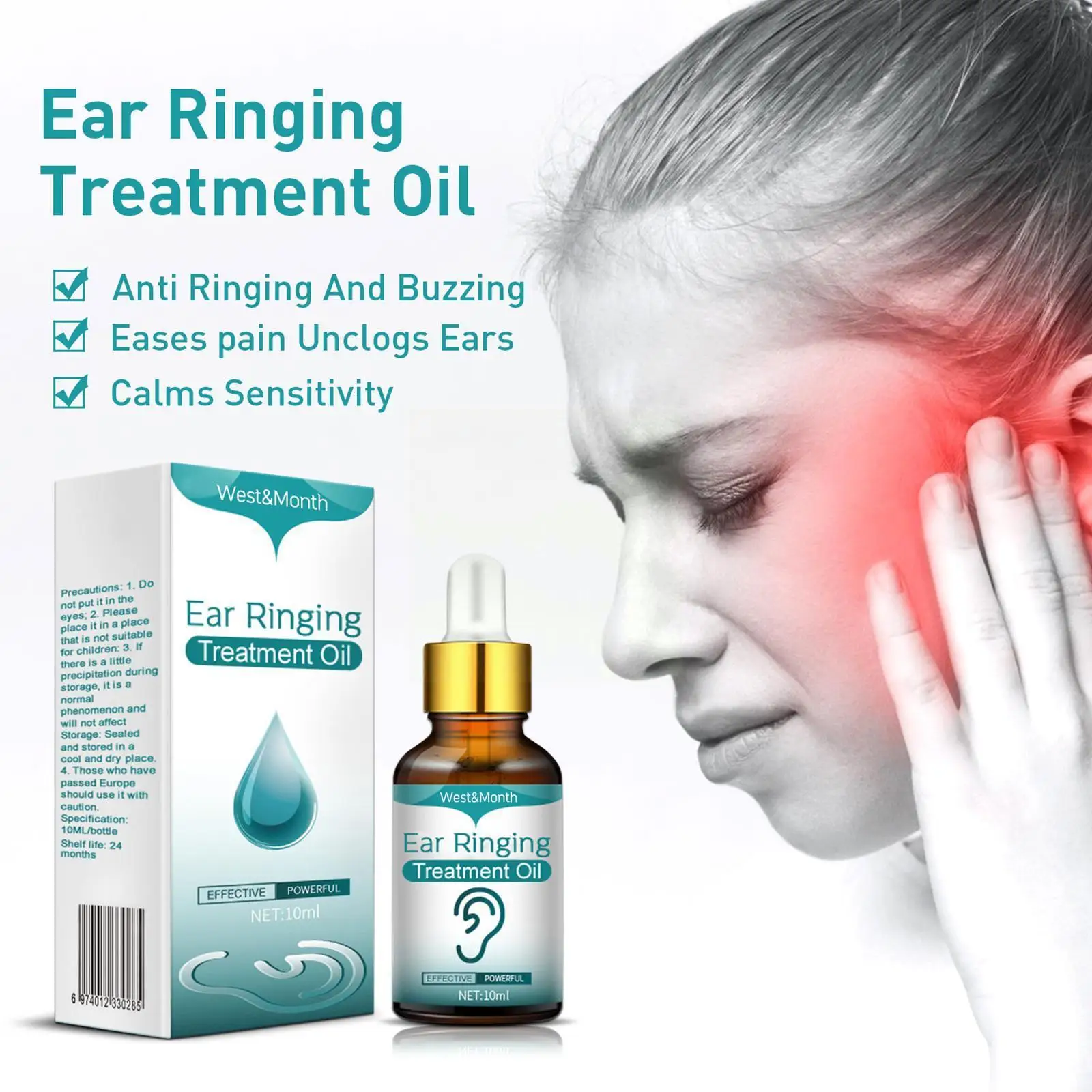 

Ear Ringing Treatment Oil Relieving Ear Drops Tinnitus Deafness Ear Swelling Discharge Otitis Media Fluid For Care 1 S4p5