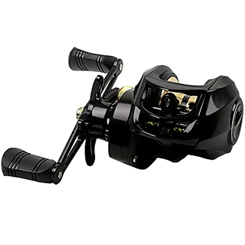 7.2:1 High Speed Black Gold Fishing Wheel