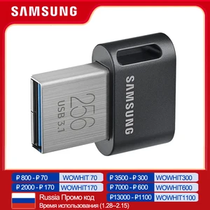 Флеш-накопитель SAMSUNG, USB 3,1, подходит для Plus, 256 ГБ, 32 ГБ, 64 ГБ, 128 ГБ, металлический мини-флеш-накопитель, флеш-накопитель, U-диск