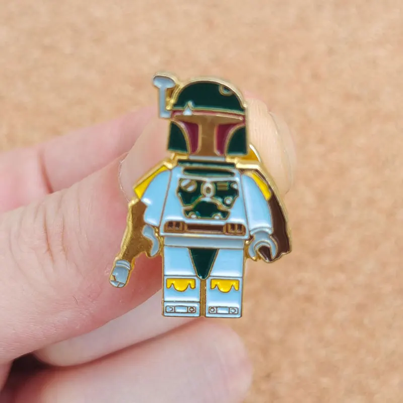 

Disney Brooch Cartoon Mandalorian Metal Badge Lapel Pins Fashion Men Clothing Small Accessories Jewelry Gifts for Boys Kids
