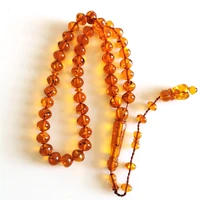muslim tasbih prayer beads gifts 109mm 45beads amber color resin islamic rosary tesbih masbaha sibha