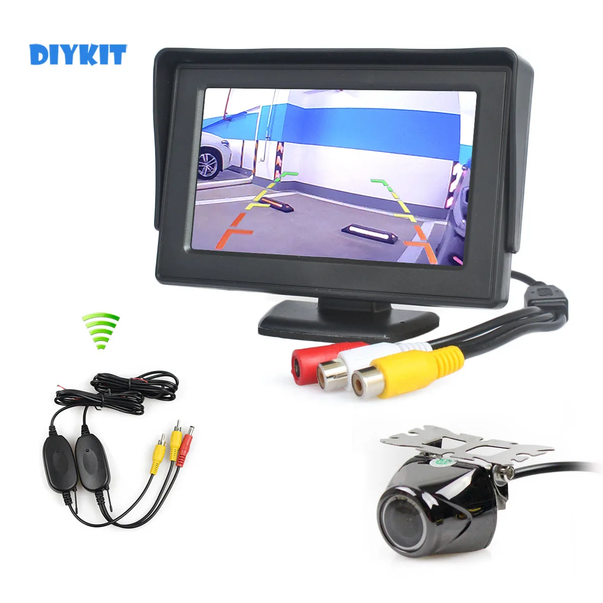 Система видеонаблюдения 4 3 дюйма ЖК-дисплей 2 видеовхода Автомобильная камера
