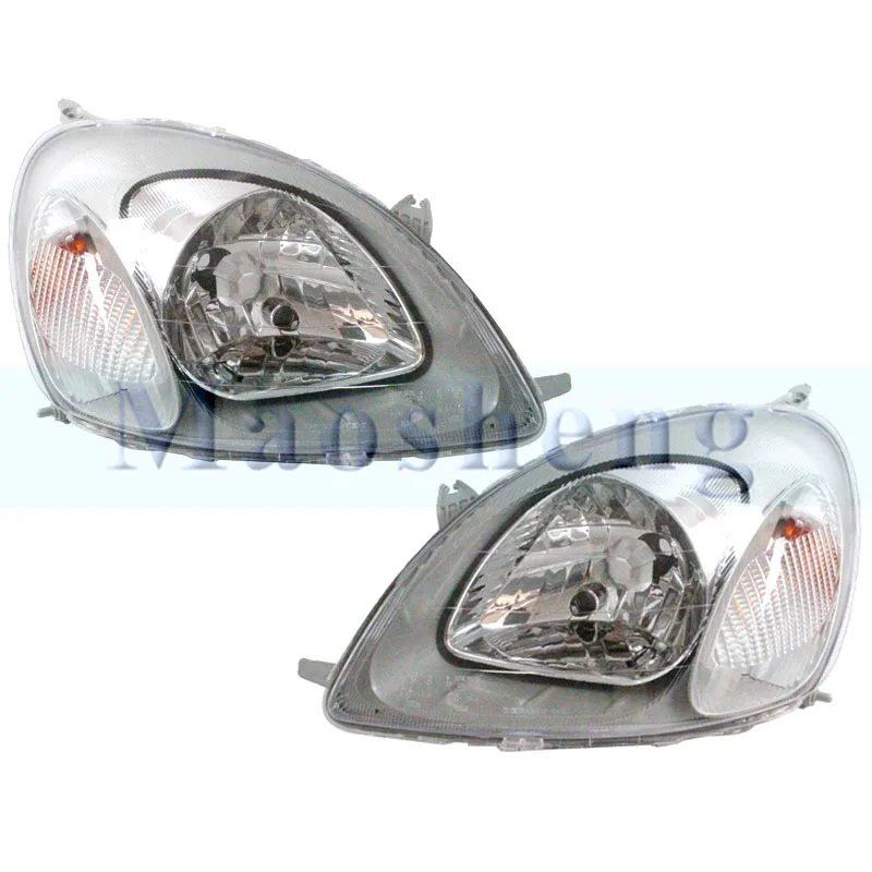 Фото Пара галогенных передних фар Maosheng для Toyota Yaris Platz Vitz Ehco 1999-2002 №2