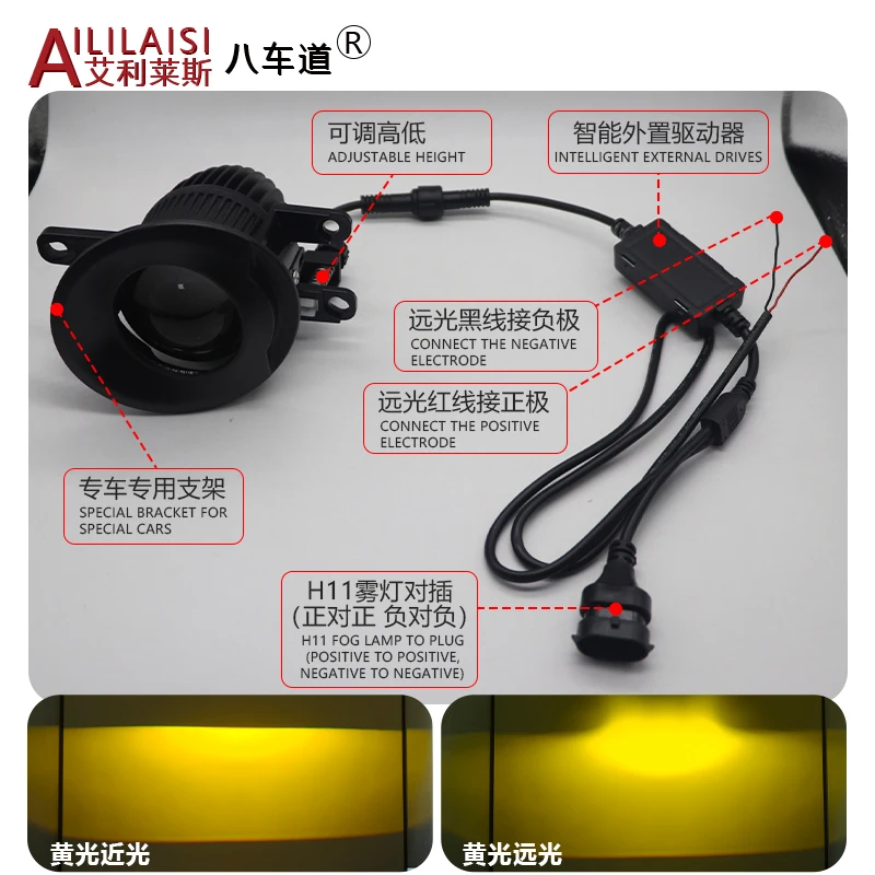 AIlilaisi противотуманная фара объектива проектора Bi Led для Toyota Highlander Camry Avalon Land Cruiser