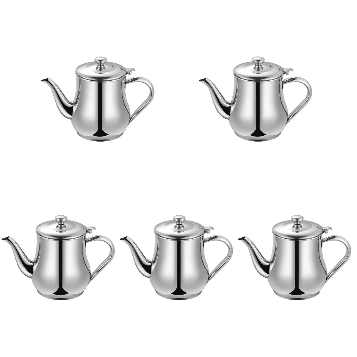 

5pcs Stainless Steel Grease Container Household Oil Pot Oil Strainer Container Convenient Oil Holder