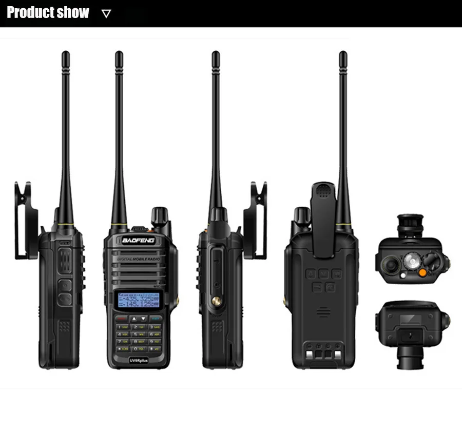 baofeng uv 9r plus waterproof walkie talkie 15w high power uv dual stage civilian marine handhold self driving tour free global shipping