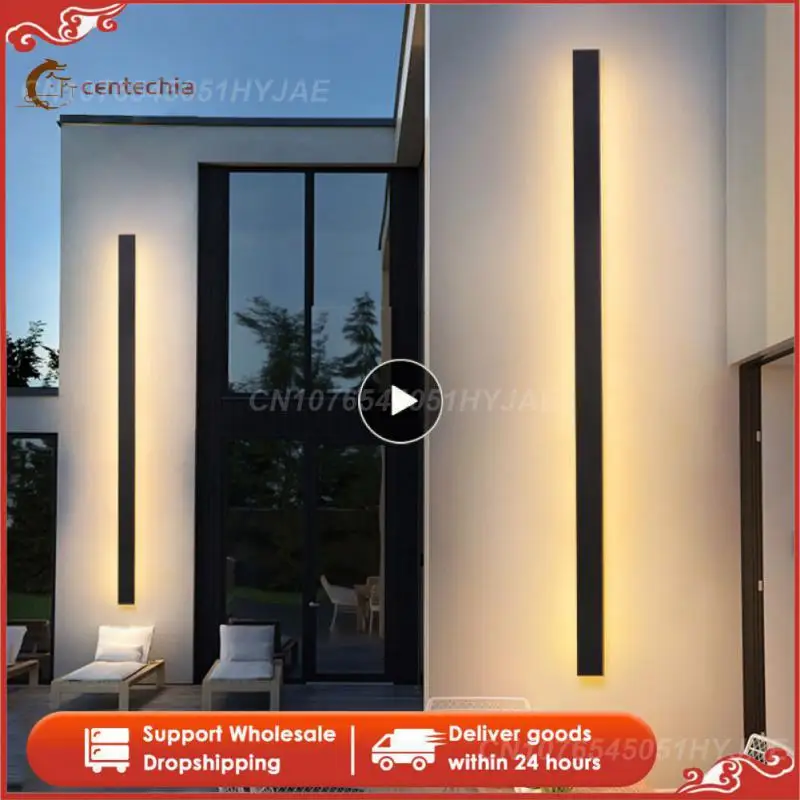 

Modern Indoor Lighting Wall Sconce Lamp Modern Outdoor Long Led Strip Wall Lamp Hot Garden Porch Sconce Light Aluminum Newest