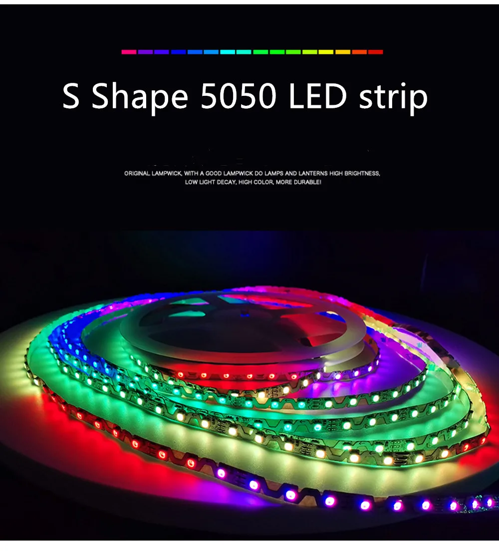 

100M S Shape 5050 LED strip 60Led/m LED tape, Cool white/warm white/RGB, DC12V Non-waterproof 5m/lot for Channel Letter