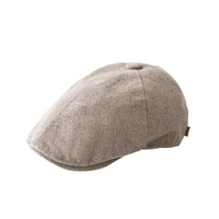 2022 autumn and winter linen forward hat summer thin retro beret casual wild mens cap
