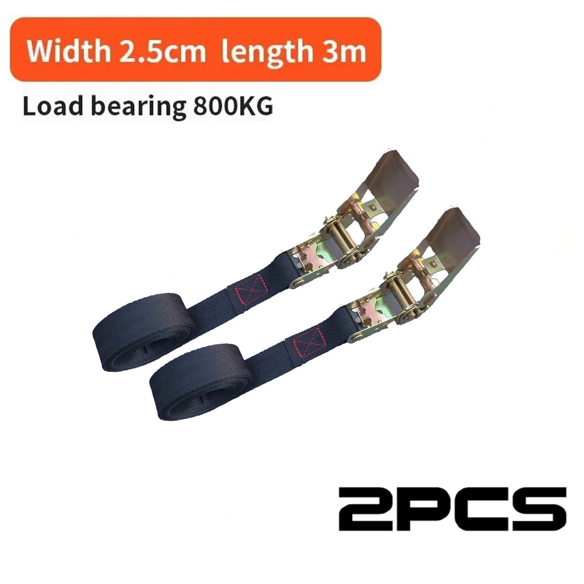 

Комплект Из 2 Сверхпрочных Ремней Для Крепления Грузов С Металлической Пряжкой Для Автомобилей И Грузовиков — Натяжн