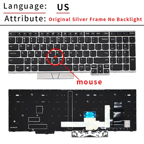 Сменная американско-русская клавиатура для Lenovo Thinkpad