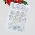 Diy фото карты резиновый штамп с днем рождения Let's вечерние празднование штамп цифры прозрачные воздушные шары торт прозрачный штамп лом M0p3