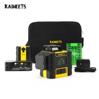 12 Lines 3D Cross Laser Level Green Beam 360 Vertical & Horizontal with 1 Battery, Magnetic Adapter, Carrying Case