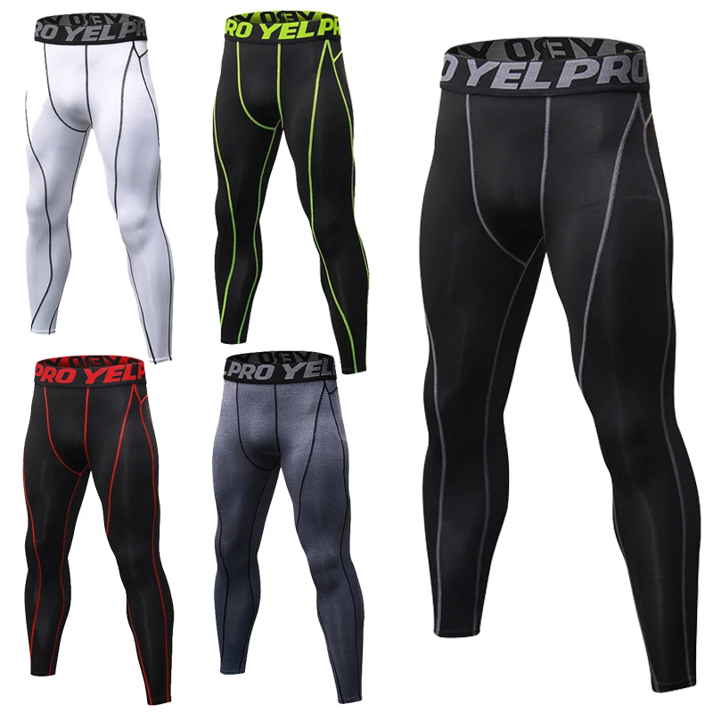 CLEVER-MENMODE Training Running Fitness Pants Tight Height Stretch Yoga Pants Men's Sweatpants Training Running Breathable Slack