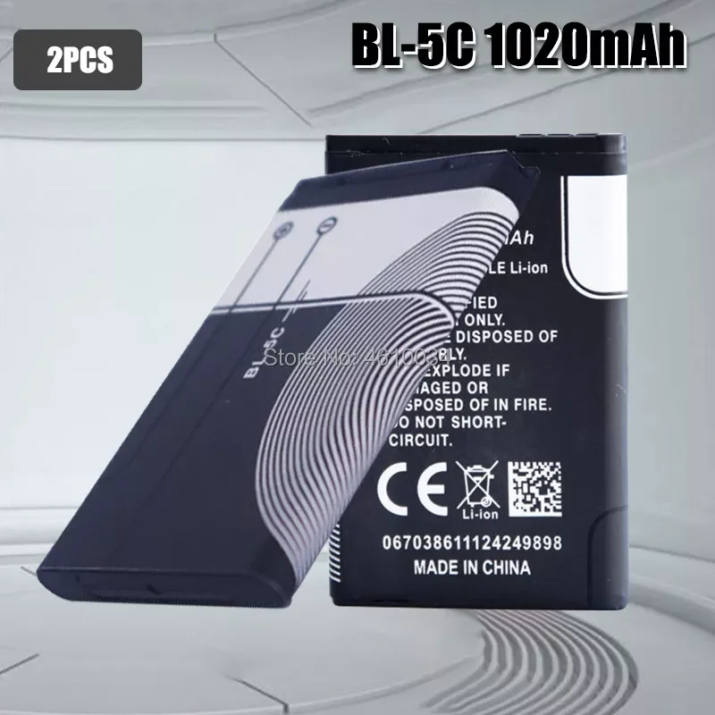 

BL-5C BL5C BL 5C Li-ion Lithium Battery For Nokia 6330 6263 1110 1200 1208 1280 1600 2600 2700 3100 3110 5130 6230 6230i n70 n72