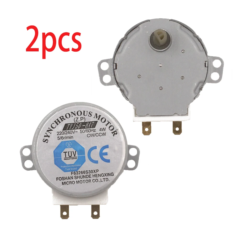 

2pcs/lot AC 220-240V 4W 6RPM 48mm Micro Synchronous Motor for Warm Air Blower 50/60Hz CW/CCW TYJ50-8A7 microwave oven tray motor