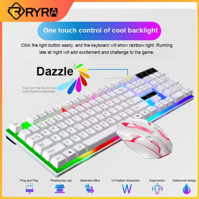 

Игровая Проводная клавиатура и мышь RYRA G21B с подсветкой и USB