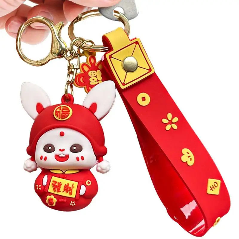 

Mini Rabbit Keychain 2023 Chinese New Year Rabbit Keychains Chinese Zodiac Animals Key Chain For Backpack Handbag