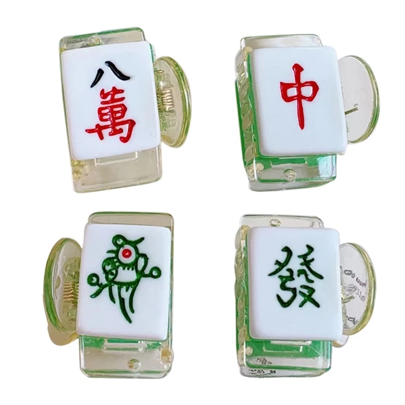 

Mahjong Decor Hair Clips for Women & Girl Strong Small Hair Clips for Thick Hair