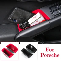 2pcs car door storage box flocking tools finishing box for porsche cayman boxster 911 interior accessories decoration products