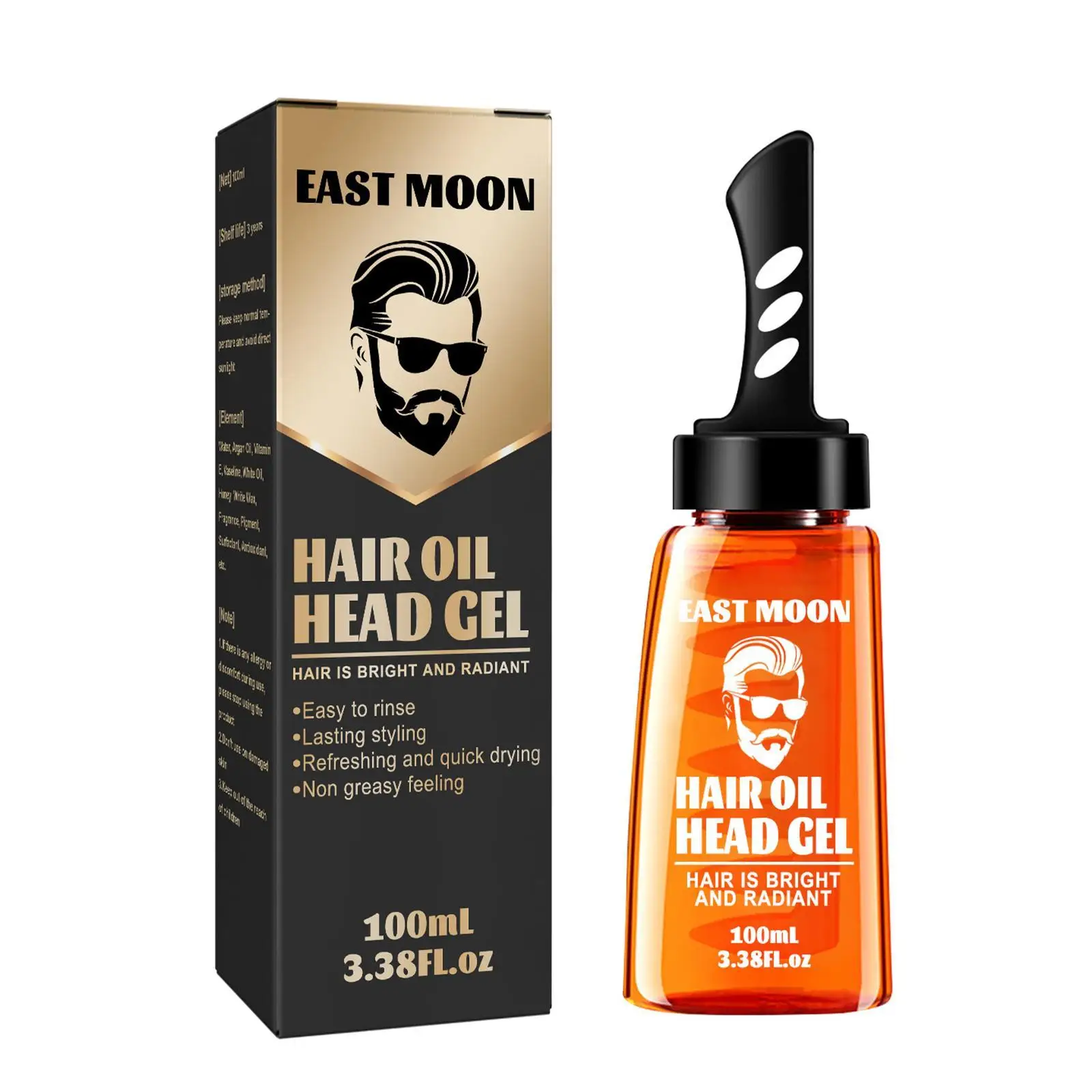 100ML/Bottle Men Hair Wax Gel With Comb Lasting Hold Hair Ge