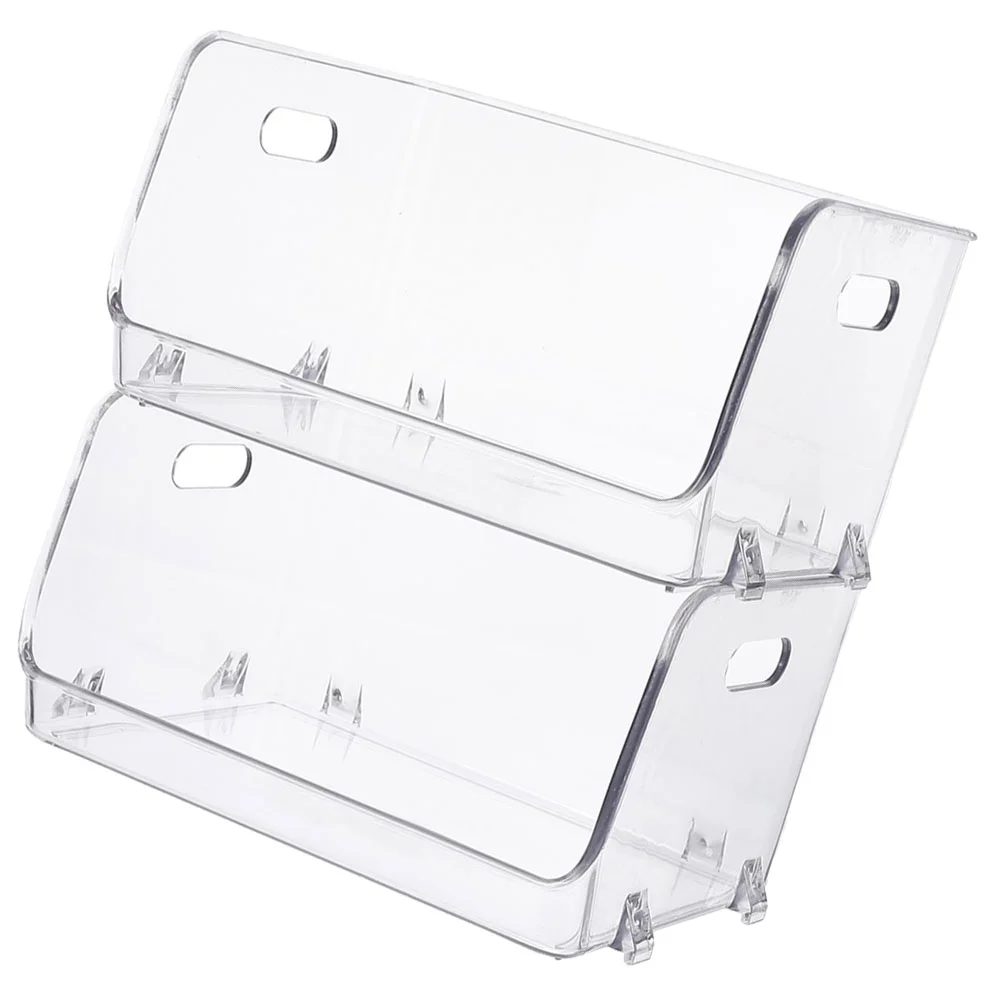 

Double Storage Rack Transparent Bedroom Sundries Container Holder Home Case Stackable Figurine