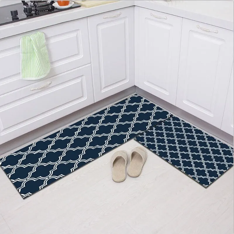 

2pcs Kitchen Mat Anti-slip Floor Rug Modern Bath Carpet Entrance Doormat Tapete Absorbent Area Rugs Living Bedroom Home Decor