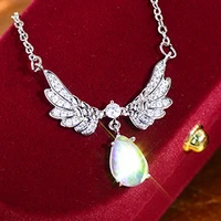 charm angel wings bling aaa zircon necklaces exquisite glamour flash for women charm delicate necklace elegant necklaces jewelry