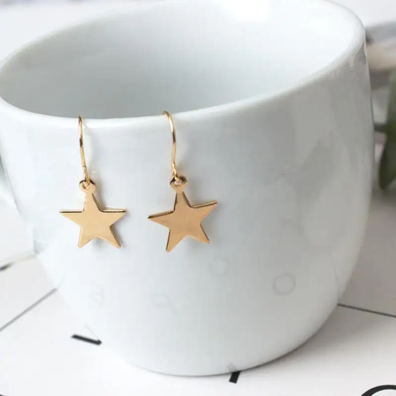 Jewelry Simple Minimalist All-match Girl Lovely Star Star Earrings Geometric Flake Earrings For Women Wholesale Gifts For Women