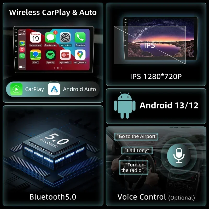Srnubi SSR Android 13 Carplay for Kia RIO K3 2015 2016 2017 Car Radio Multimedia Player 2 Din Auto Stereo 4G GPS DVD Head Unit