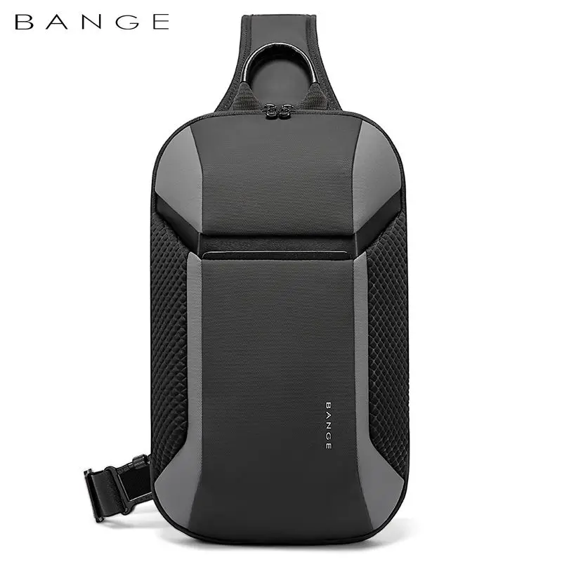 

BANGE Multi functional Men's Oxford Crossbody Bag Anti-theft Shoulder Bags Short Trip Messenger USB Charging Chest Bag Pack