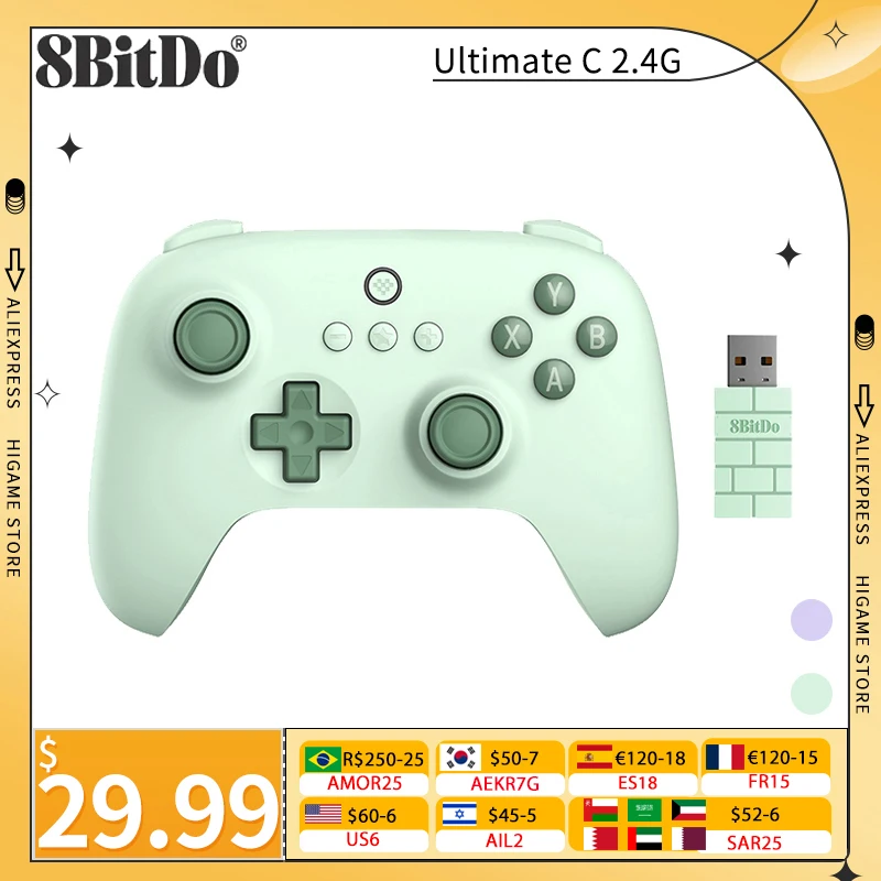 

Newest 8Bitdo Ultimate C 2.4G Wireless Controller Plug and play For Windows, Android, and Steam Deck Raspberry Pi