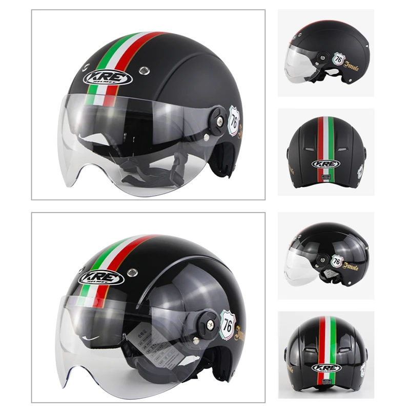 Электрический мотоциклетный шлем KRE высокопрочный скутер из АБС-пластика чехол