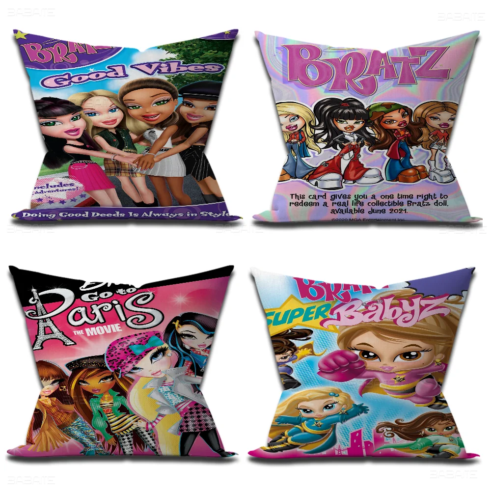 B-Bratz D-Doll Classic Vintage Personalized Picture Text Home Decorative Pillows Household Gifts 45x45cm