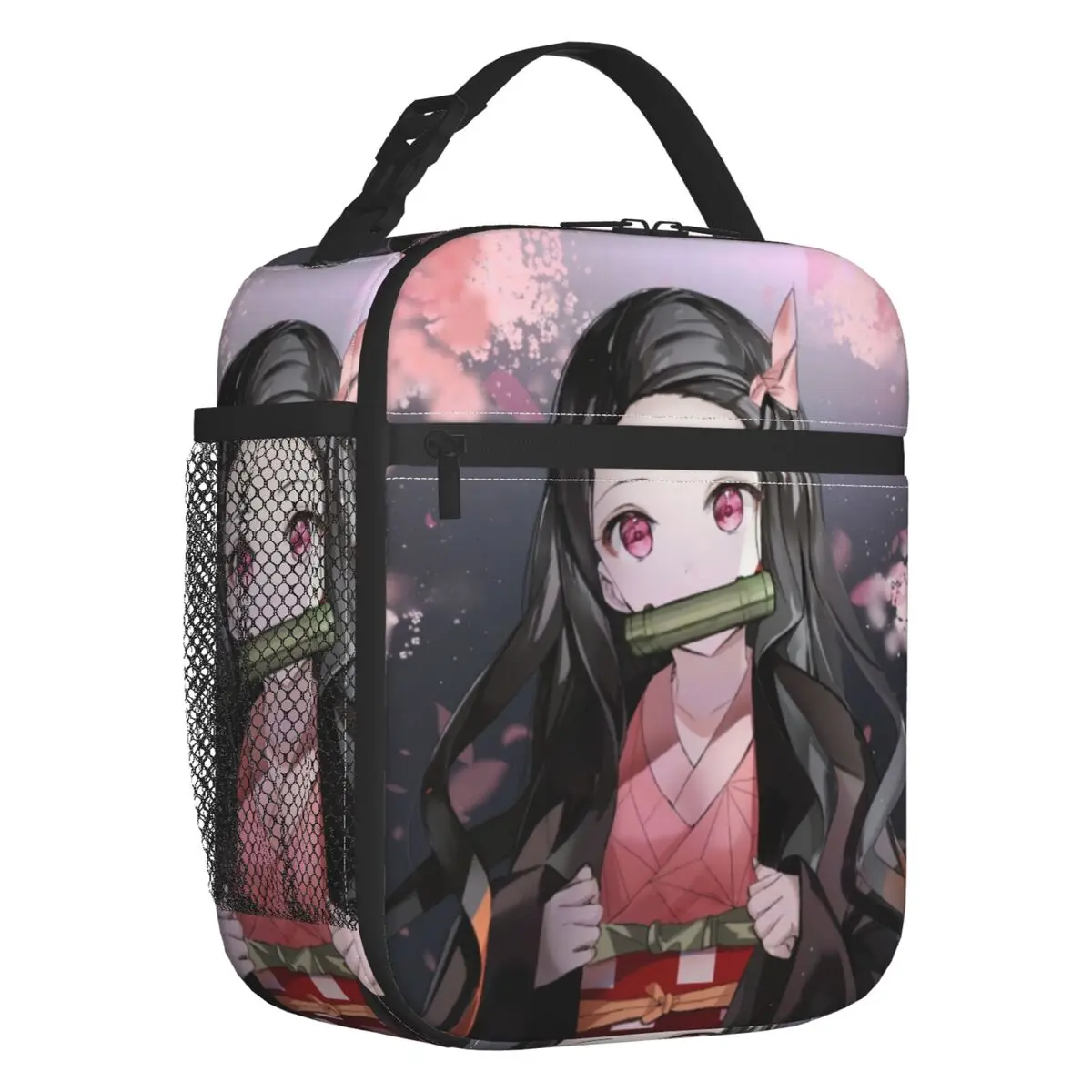 

Портативный Ланч-бокс Nezuko Kimetsu No Yaiba, Женский термальный Ланч-бокс с изображением рассекающего демонов аниме манги, Термоизолированный Ланч-бокс для офиса и работы